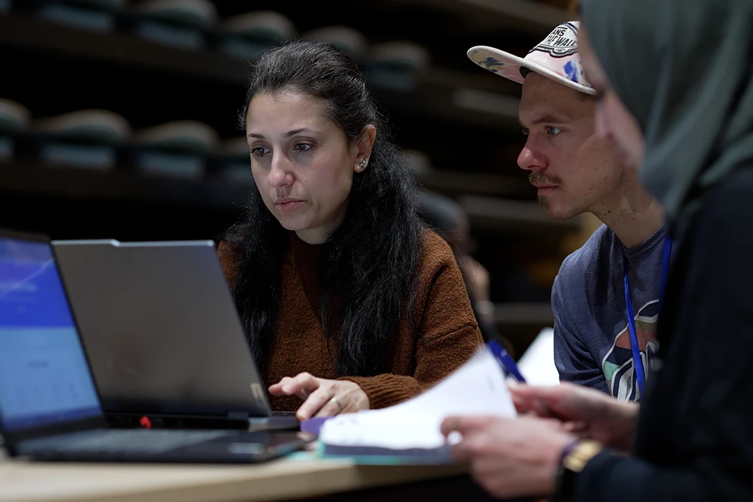 Student taking part in the HackEd technology event